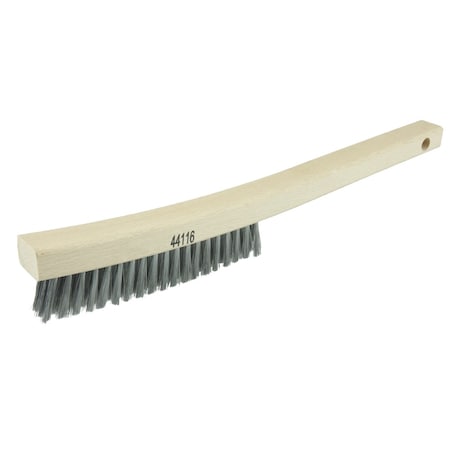 Weiler Plater's Brush, Steel Fill, 3 X 19 Rows, Curved Handle 44116